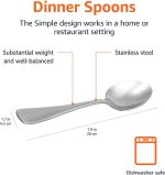 Basic stainless steel spoon with rounded rim. - Image 3