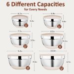 9 Pack Mixing Bowls with Airtight Lids & Grater Attachments, Khaki - Image 2